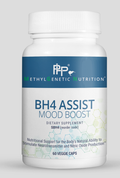 BH4-Assist (MOOD BOOST) helps to maintain proper levels of tetrahydrobiopterin (BH4). BH4 plays a critical role in both neurotransmitter and nitric oxide production. This important biological molecule can be depleted by high levels of ammonia (from biotoxins and/or CBS mutations), oxidative stress, heavy metal toxicity and/or lack of SAMe or NADH and genetic polymorphisms in MTHFR A1298C &/or DHFR. This formulation contains two forms of folate (folinic acid & methylfolate) and SAMe to support proper methyla