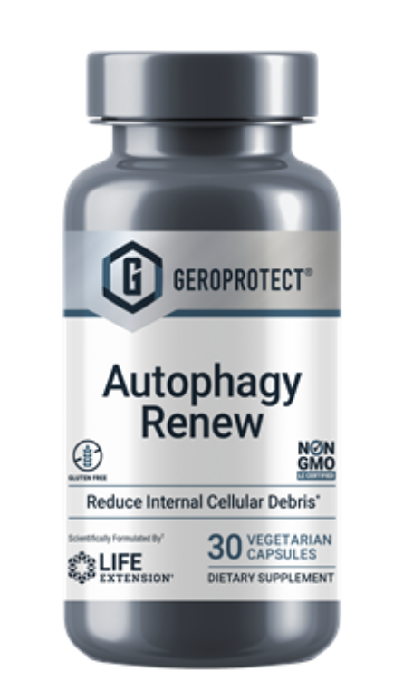Live your longest, healthiest life with GEROPROTECT® Autophagy Renew, a novel formula that encourages autophagy, the natural process for recycling cellular debris that can get in the way of healthy cell function.