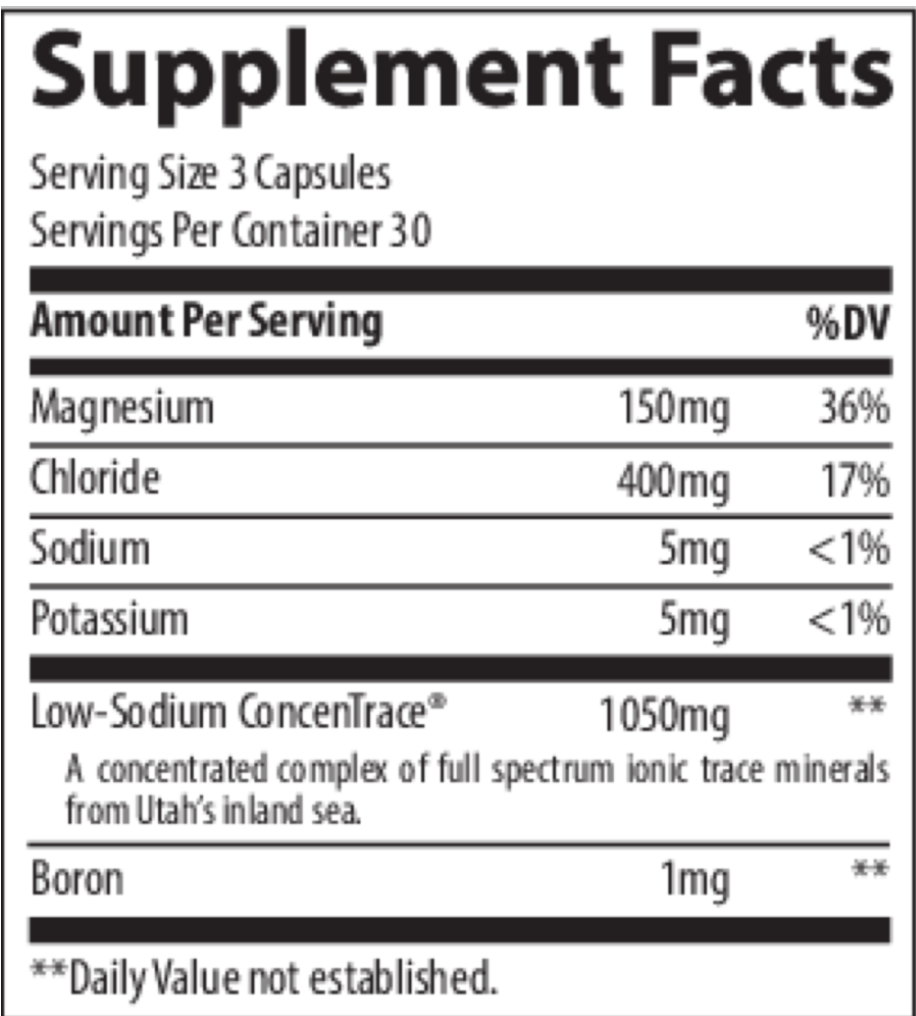 Concentrace Trace Mineral Capsules (90 capsules)